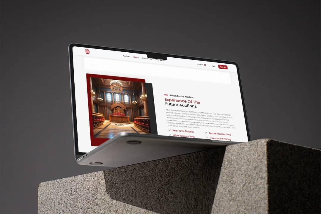 Castle Auction client project screenshot 3, ↑ Mobile bids