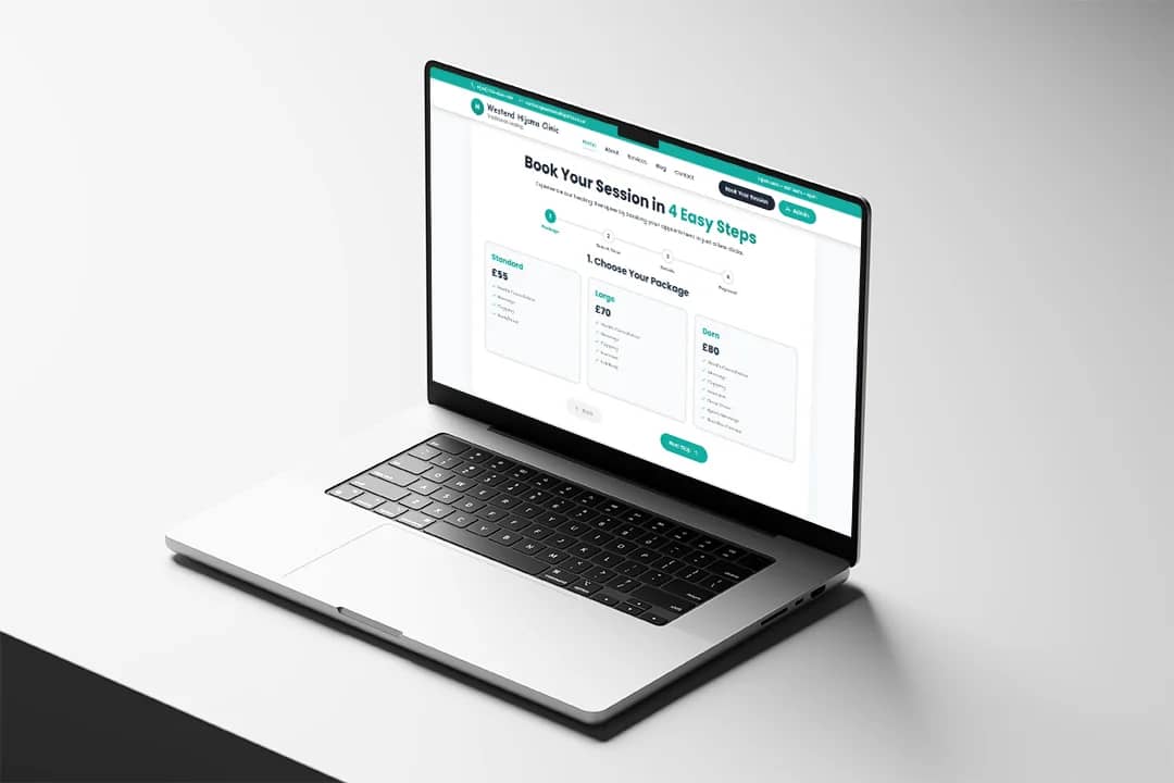 Westend Hijama client project screenshot 2, ↑ Mobile bookings