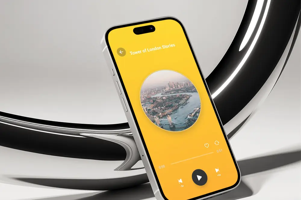 Mobile app mockup